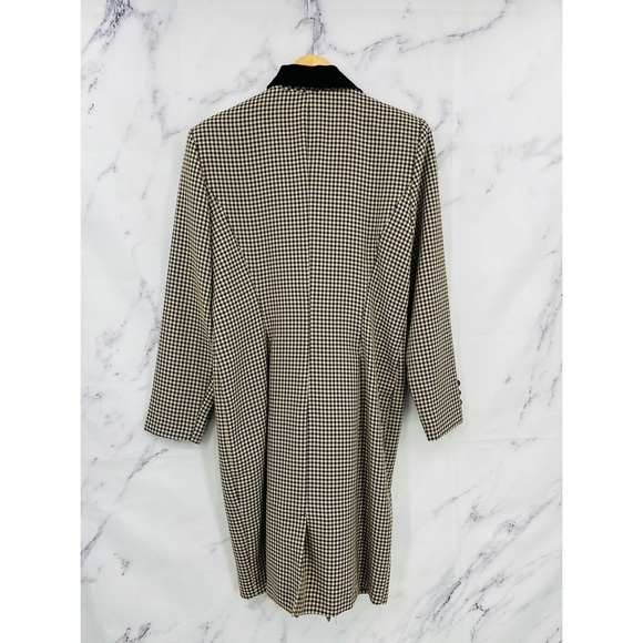 Danny & Nicole Vintage Houndstooth Double Breasted Trench Coat - Picture 5 of 6